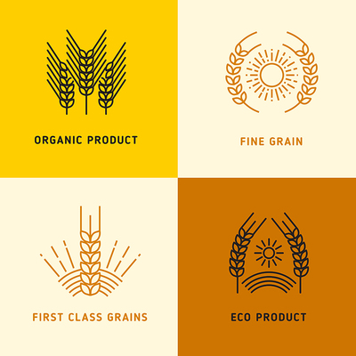 农业标志设计素材打包下载矢量ai 农业logo农产品标志设计素材124